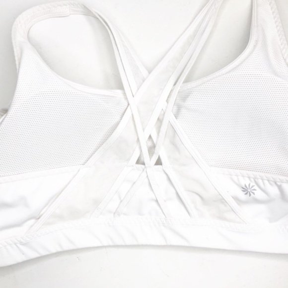 NWT ! ATHLETA White Transcendence Sports Bra - Picture 5 of 7